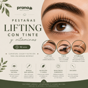 Pestañas: Lifting + Tinte + Vitaminas (90 min)