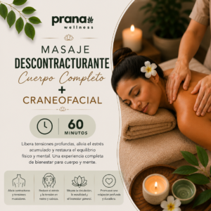 Masaje Descontracturante Cuerpo Completo + Craneofacial (60 min)