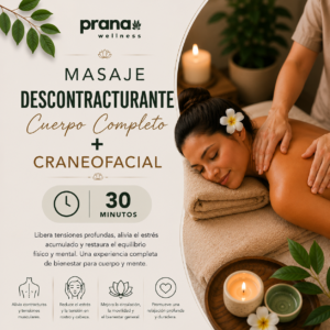 Masaje Descontracturante Cuerpo Completo + Craneofacial (30 min)