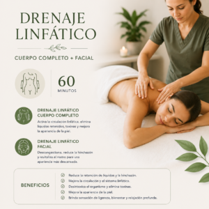 Drenaje Linfático Cuerpo Completo + Facial (60 min)