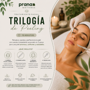 Trilogía de Peeling: Limpieza Facial Clásica + Dermaplaning + Peeling Enzimático + AHA (75 min)