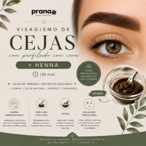 Cejas: Visagismo + Perfilado con Cera + Henna (45 min)