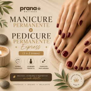 Manicure Permanente + Pedicure Permanente Express (1 o 2 tonos)