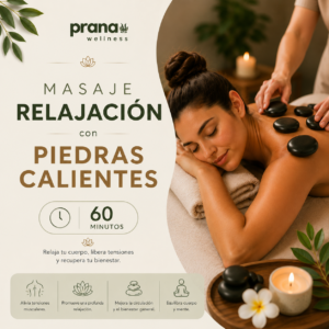 Masaje Relajación con Piedras Calientes (60 min)