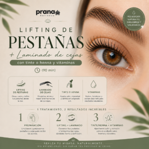 Pestañas y Cejas: Lifting de Pestañas + Laminado Cejas Perfilado de Cejas + Tinte o Henna + Vitaminas (90 min)