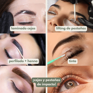 Lifting de pestañas +  Laminado y Perfilado de Cejas + Henna + Vitamina
