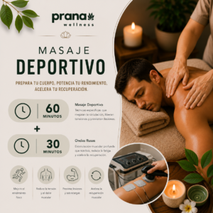 Masaje Deportivo (60 min) + Ondas Rusas (30 min)