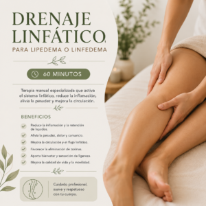Drenaje Linfático para Lipedema / Linfedema (60 min)