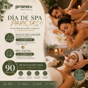 Día de Spa Parejas: Masaje Relajación (60 min) + SPA Facial (30 min)