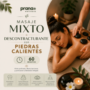 Masaje Mixto o Descontracturante con Piedras Calientes (60 min)